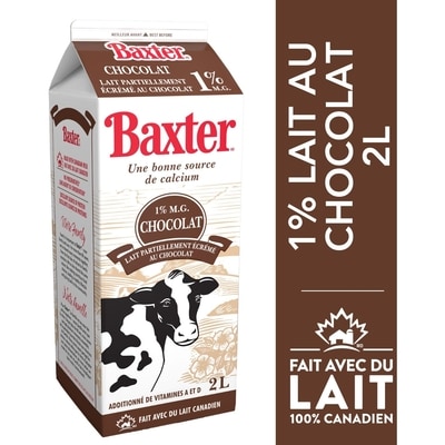 Baxter Lait partiellement écrémé au chocolat 1 % 2 l, 0,28 $/100ml