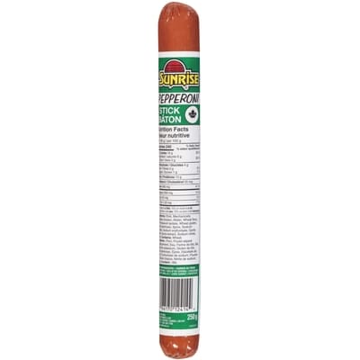 Sunrise Bâtonnets de pepperoni 250 g, 3,20 $/100g