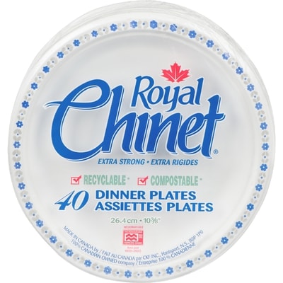 Royal Chinet Dinner Plates 40 ea, $0.23/1ea