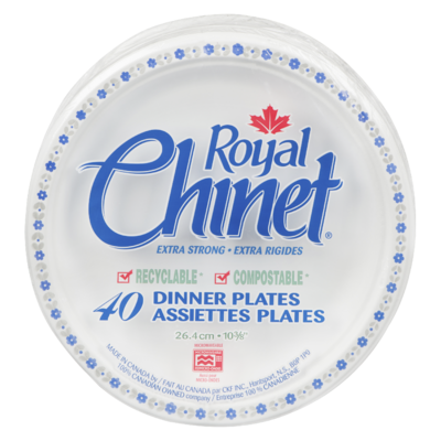Royal Chinet Assiettes à dîner Royal Chinet 40 ea, 0,23 $/1ch
