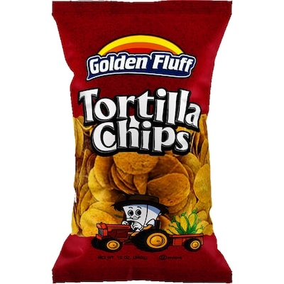 Golden Fluff Natural Tortilla Chips 336 g, $1.32/100g