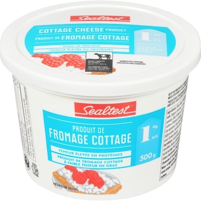 Sealtest Fromage cottage 1 % 500 g, 0,96 $/100g