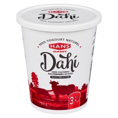 Hans Yogourt dahi naturel 750 g, 0,33 $/100g