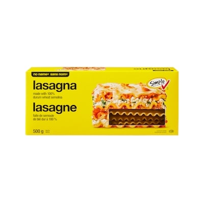 No Name Lasagna Pasta Sheets 500 g, $0.60/100g