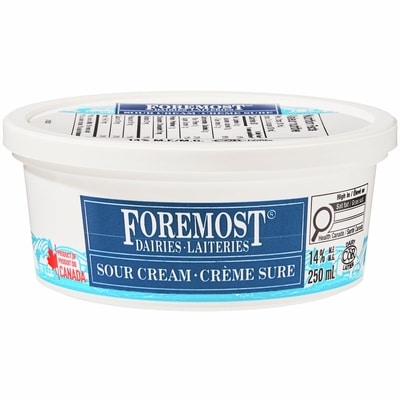 Foremost 14% M.F. Sour Cream 250 ml, $0.92/100ml