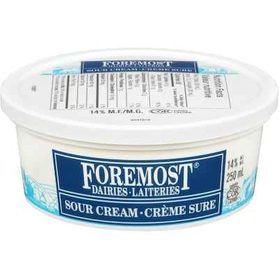 Foremost Crème sure 14 % M.G. 250 ml, 0,92 $/100ml