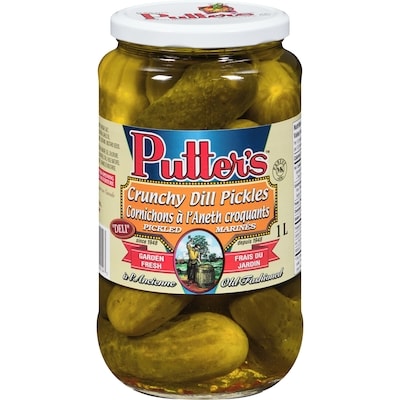 Putter's Crunchy Dill Pickles     1 l, $0.48/100ml