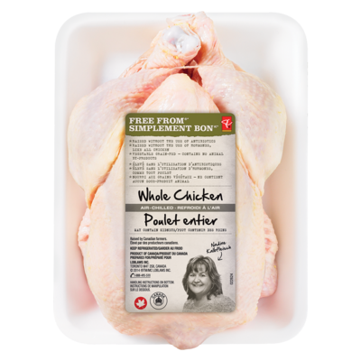 le Choix du Président Simplement Bon Poulet entier refroidi à l’air 13,21 $/1kg 5,99 $/1lb