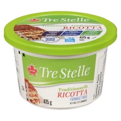 Tre Stelle Ricotta 475 g, 1,89 $/100g