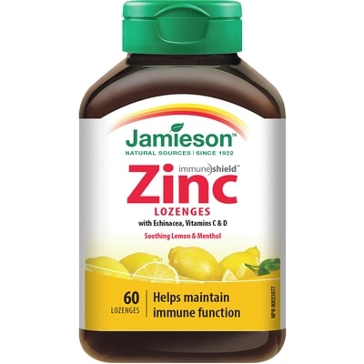 Jamieson Zinc Lozenges with Echinacea, Vitamin C & D, Honey Lemon Flavour 60 Count 60 ea, $0.15/1ea