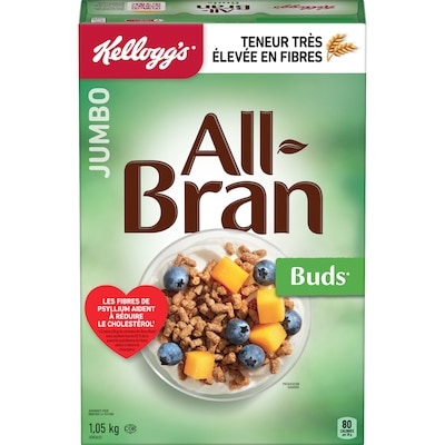 Kellogg’s All Bran All-Bran Céréales Buds 1050 g, 1,19 $/100g