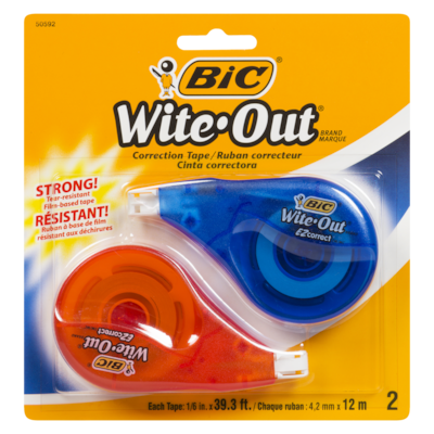 Bic Wite-Out Brand EZ Correct Correction Tape 2x1.0 ea, $2.50/1ea