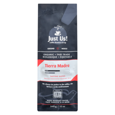 Just Us Ground Coffee, Tierra Madre 340 g, $5.00/100g