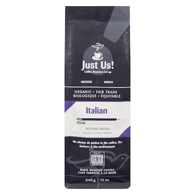 Just Us Ground Coffee, Italian 340 g, $4.41/100g