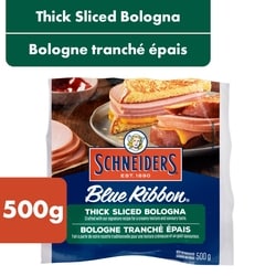 Schneiders Blue Ribbon Thick Sliced Bologna 500 g, $20.00/1kg $2.00/100g