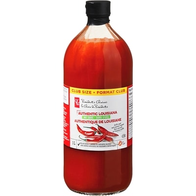 le Choix du Président Sauce épicée authentique de Louisiane, format club 1 l, 0,70 $/100ml