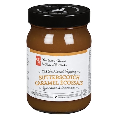 President's Choice Old Fashioned Butterscotch Ice Cream & Dessert Topping 355 ml, $1.83/100ml