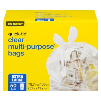 No Name Extra Large Clear Multi Purpose Bags 50 ea, $0.40/1ea