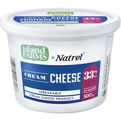 Island Farms Soft Cream Cheese 500 g, $1.26/100g
