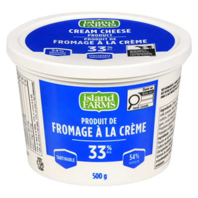 Island Farms Fromage à la crème 500 g, 1,26 $/100g