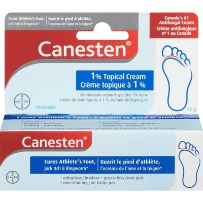 Canesten Antifungal 1% Topical Cream, Relieves Itching and Burning 15 g, $63.27/100g