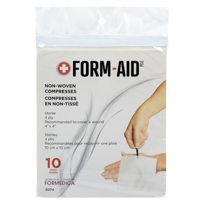 Formedica Compresses En Non-Tissé 10 ea, 0,23 $/1ch