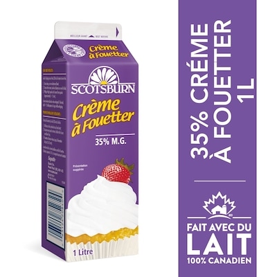 Scotsburn Crème à fouetter 35 % 1 l, 0,77 $/100ml