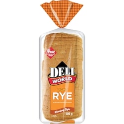 Deli World Light Rye Bread 500 g, $0.70/100g