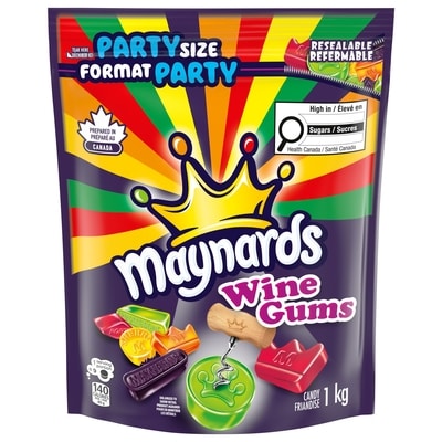 Maynards Friandises Wine Gums, bonbons gélifiés, friandises en vrac 1 kg, 1,50 $/100g