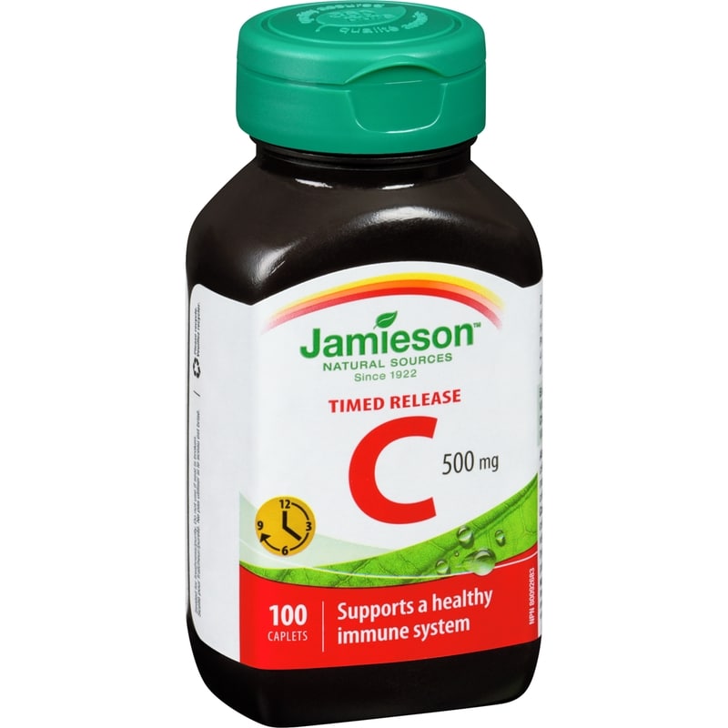 Vitamin C Timed Release Caplets, 500 mg