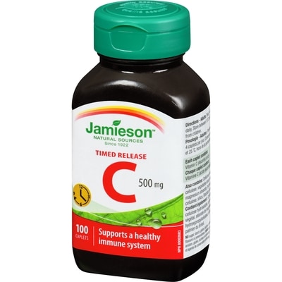 Vitamin C Timed Release Caplets, 500 mg
