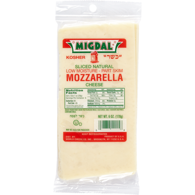 Migdal Kosher Sliced Cheese, Mozzarella 170 g, $5.29/100g