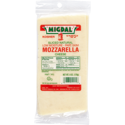Migdal Fromage mozzarella râpé casher 170 g, 4,99 $/100g