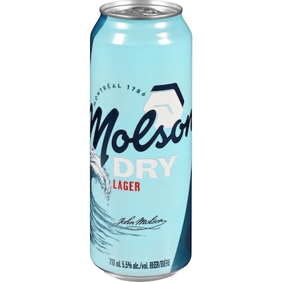 Molson Dry Beer (ID required at pick-up) 710 ml, $0.84/100ml