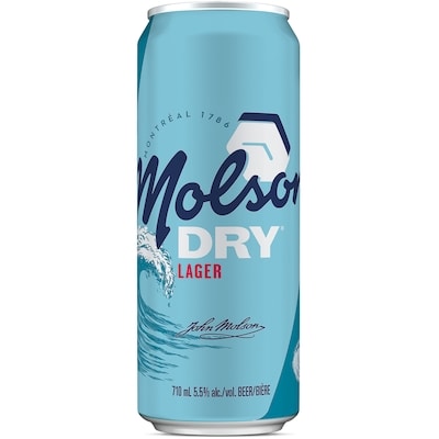 Molson Bière Dry (Pièce d’identité requise au moment du ramassage) 710 ml, 0,84 $/100ml