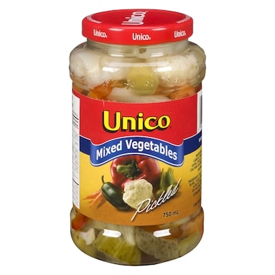 Unico Mixed Vegetables, Pickled, Mild 750 ml, $0.73/100ml