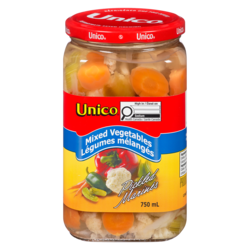 Unico Mixed Vegetables, Pickled, Mild 750 ml, $0.51/100ml