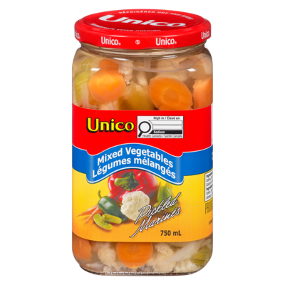 Unico Mixed Vegetables, Pickled, Mild 750 ml, $0.73/100ml