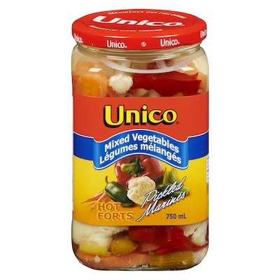 Unico Mélange de légumes marinés piquants 750 ml, 0,73 $/100ml