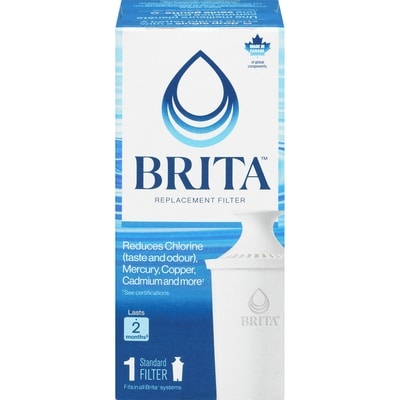Brita Pour through pitcher filter, 1 pack 1 ea, $11.00/1ea