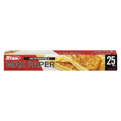 Titan Wax Paper 12" X 25" 1 ea, $1.50/1ea