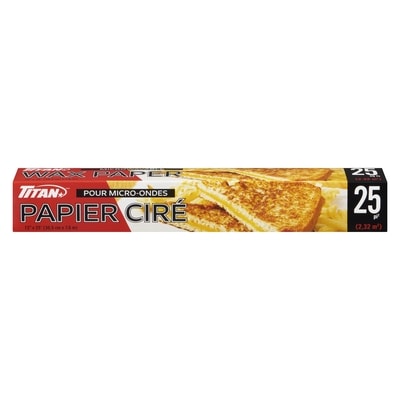 Titan Papier cire 12" x 25" 1 ea, 1,50 $/1ch