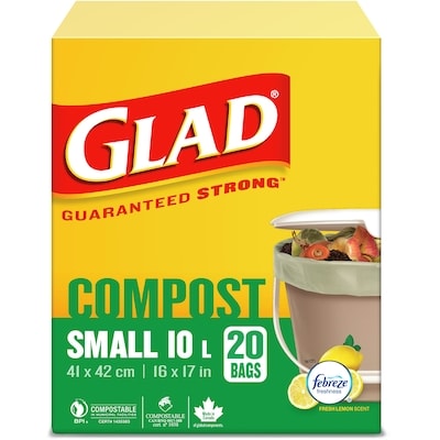 Glad Bags Compost Small 10 L 20 ea, $0.47/1ea