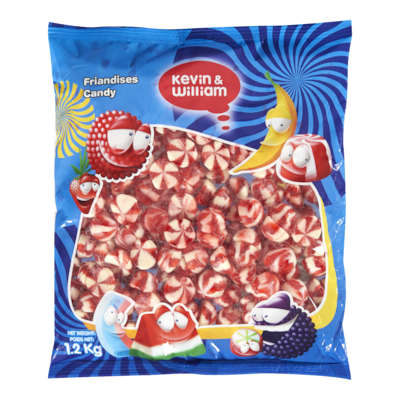 Vidal Kisses aux fraises 1.2 kg, 1,00 $/100g