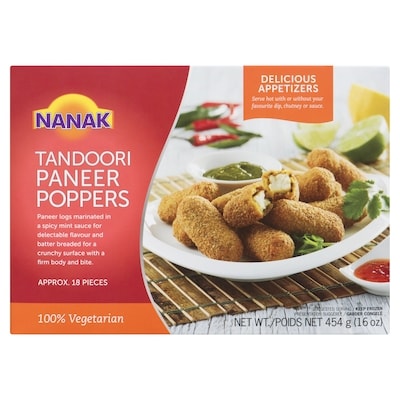 Nanak Hors-d’œuvre Poppers Tandoori Paneer 454 g, 2,20 $/100g