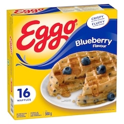 Kelloggs Waffles, Blueberry, 560 g, $1.43/100g