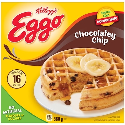 Kelloggs Eggo Waffles Chocolatey Chip 560 g, $1.39/100g