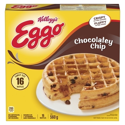 Kelloggs Eggo Waffles Chocolatey Chip 560 g, $1.43/100g