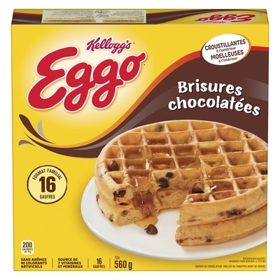Kellogg’s Gaufres Eggo Brisures chocolatées, 16 gaufres 560 g, 1,43 $/100g