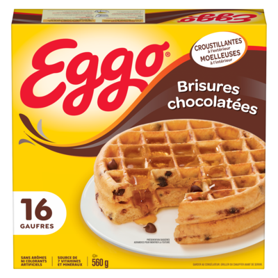 Kellogg’s Gaufres Eggo Brisures chocolatées, 16 gaufres 560 g, 1,43 $/100g